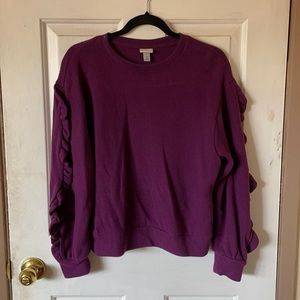 A New Day purple cotton sweater, never worn, new